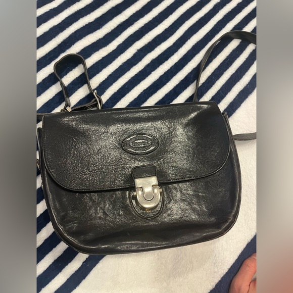 OROTON Australian Black Cowhide Genuine Leather Crossbody Bag - Picture 3 of 13